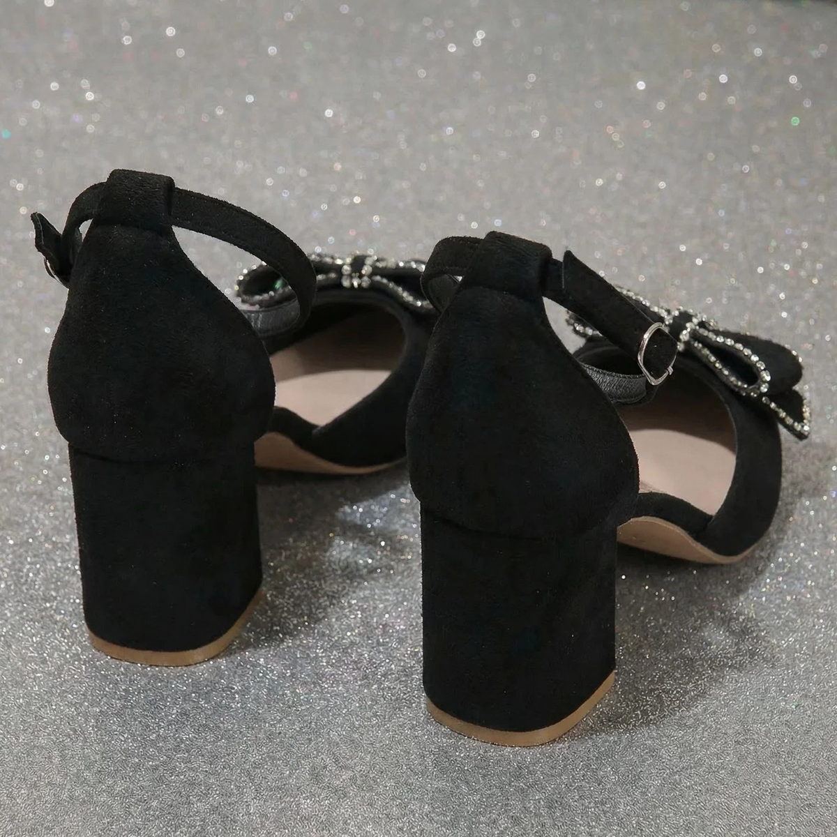 Women's Bowelle Crystal Pointed Toe Buckle Heels