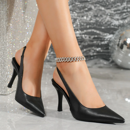 Women's Élise Minimalist French-Style Buckle Strap Pointed-Toe High Heels – Slim Stiletto Court Shoes