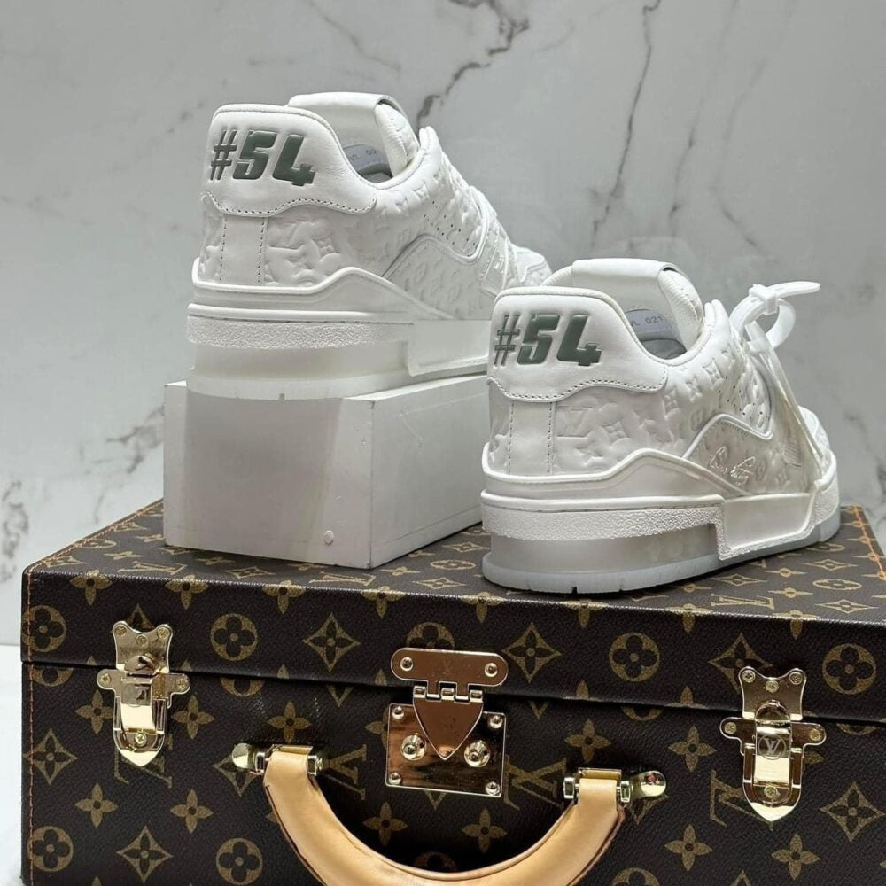 Louis Vuitton LV Trainer Sneaker – Triple White Monogram Embossed