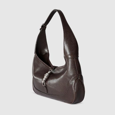 Medium Jackie Slim Luxury Handbag With Soft Grainy Leather And Piston Closure