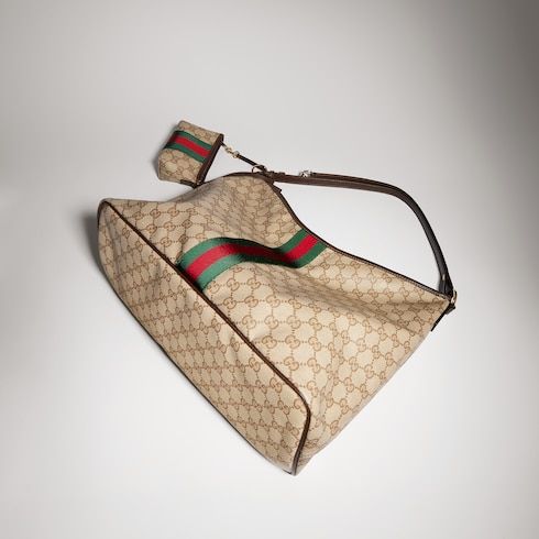 Large Shoulder Luxury Handbag With Web