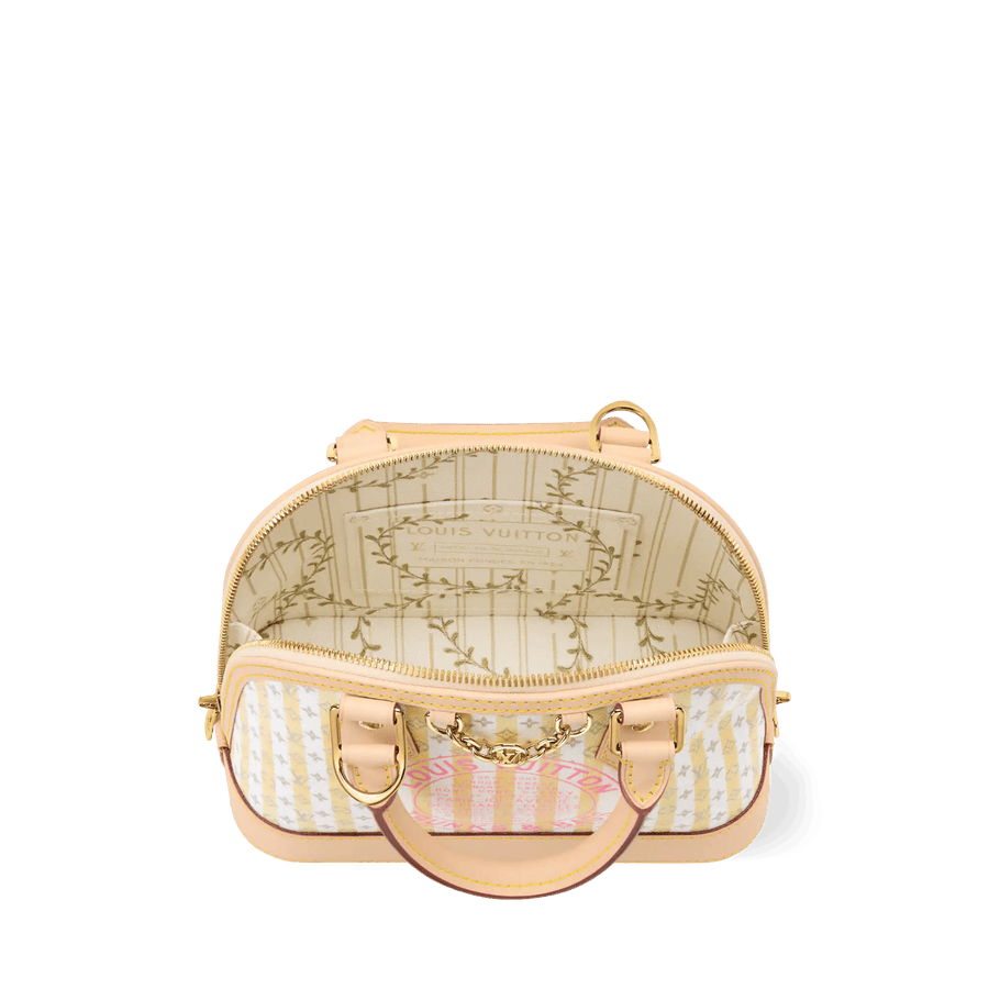 Alma BB LV Stamp Banana Monogram Canvas Nano Bag