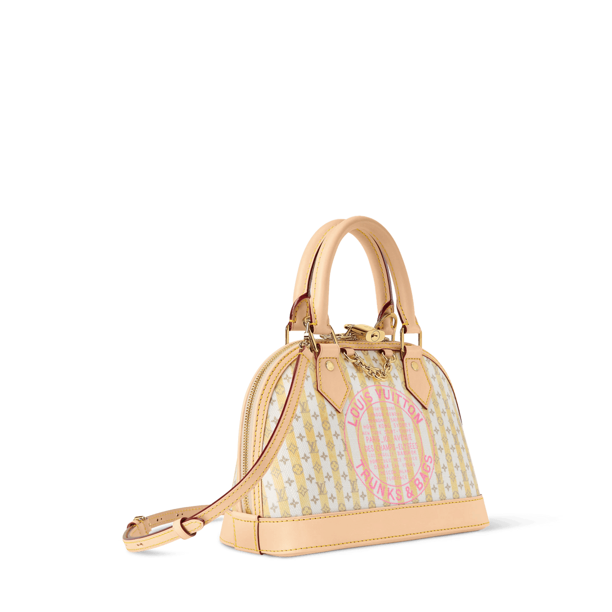Alma BB LV Stamp Banana Monogram Canvas Nano Bag