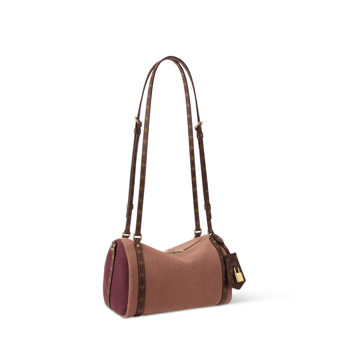 Express PM Suede Monogram Rosewood Shoulder Bag