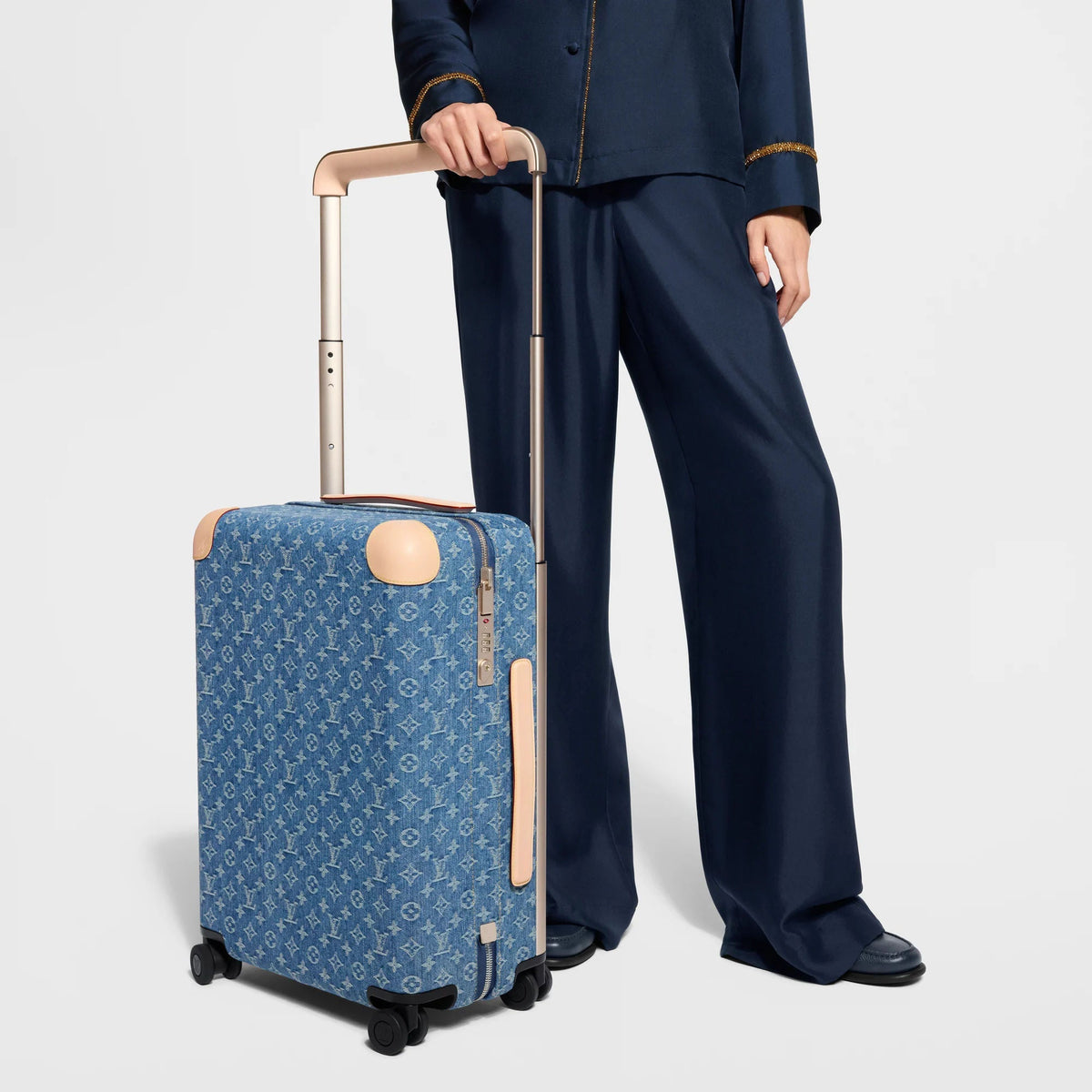 Horizon 55 Rolling Luggage Monogram Denim Blue M28386 Collection