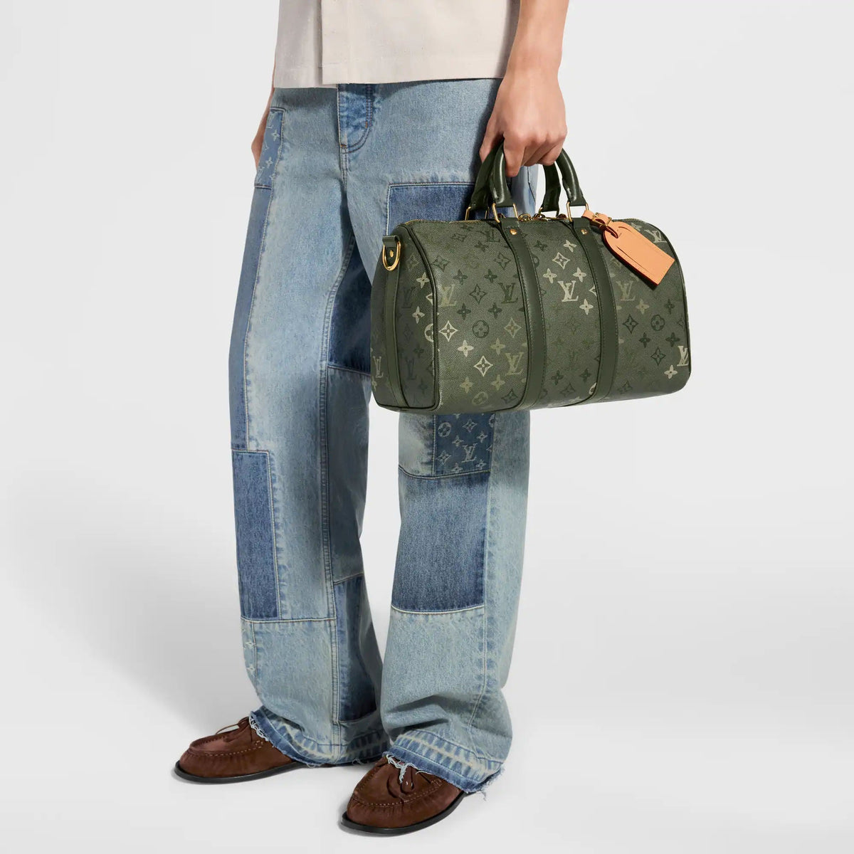 Keepall 35 Bandoulière Bag Khaki Shoes