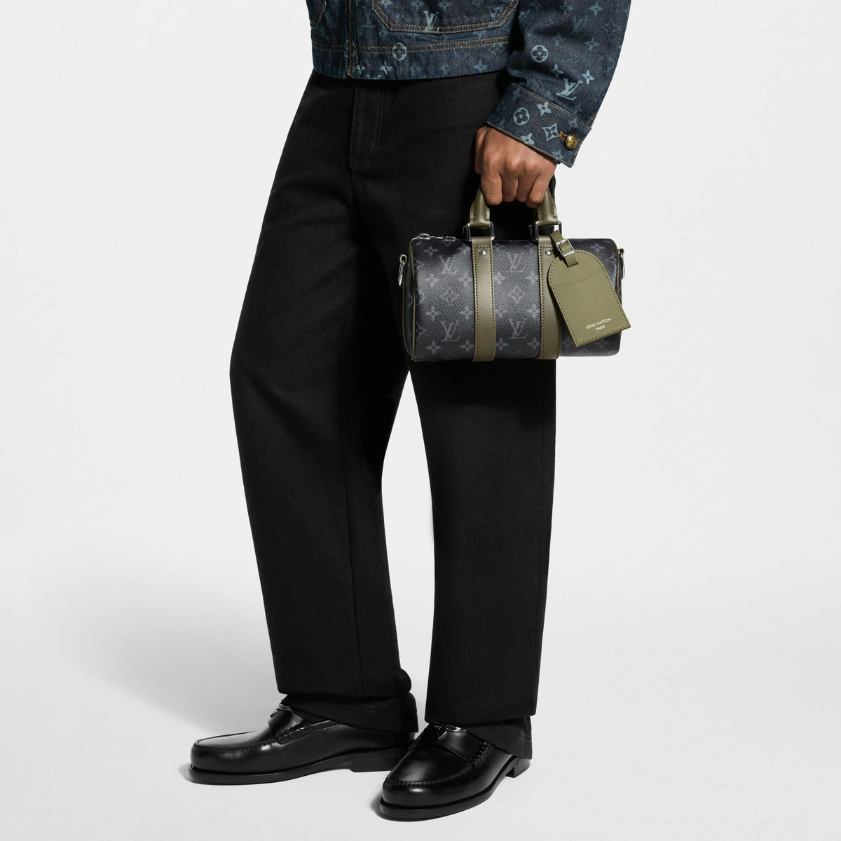 Keepall 25 Bandoulière Bag Monogram Eclipse Khaki Shoes
