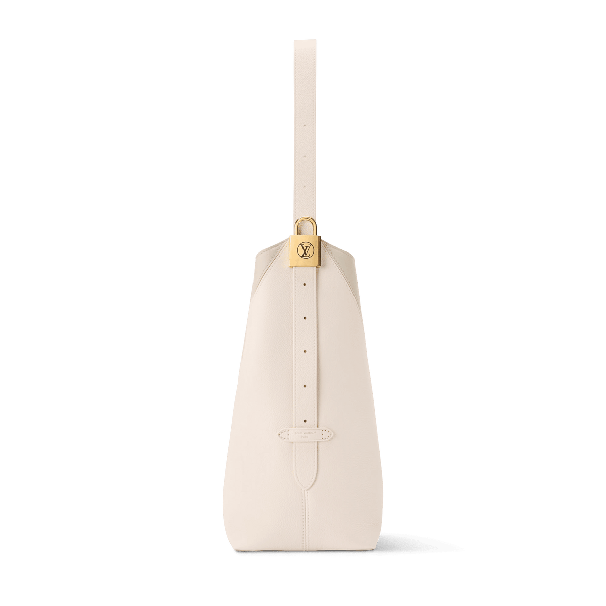 Low Key Hobo MM Quartz Gray Calfskin Hobo Bag