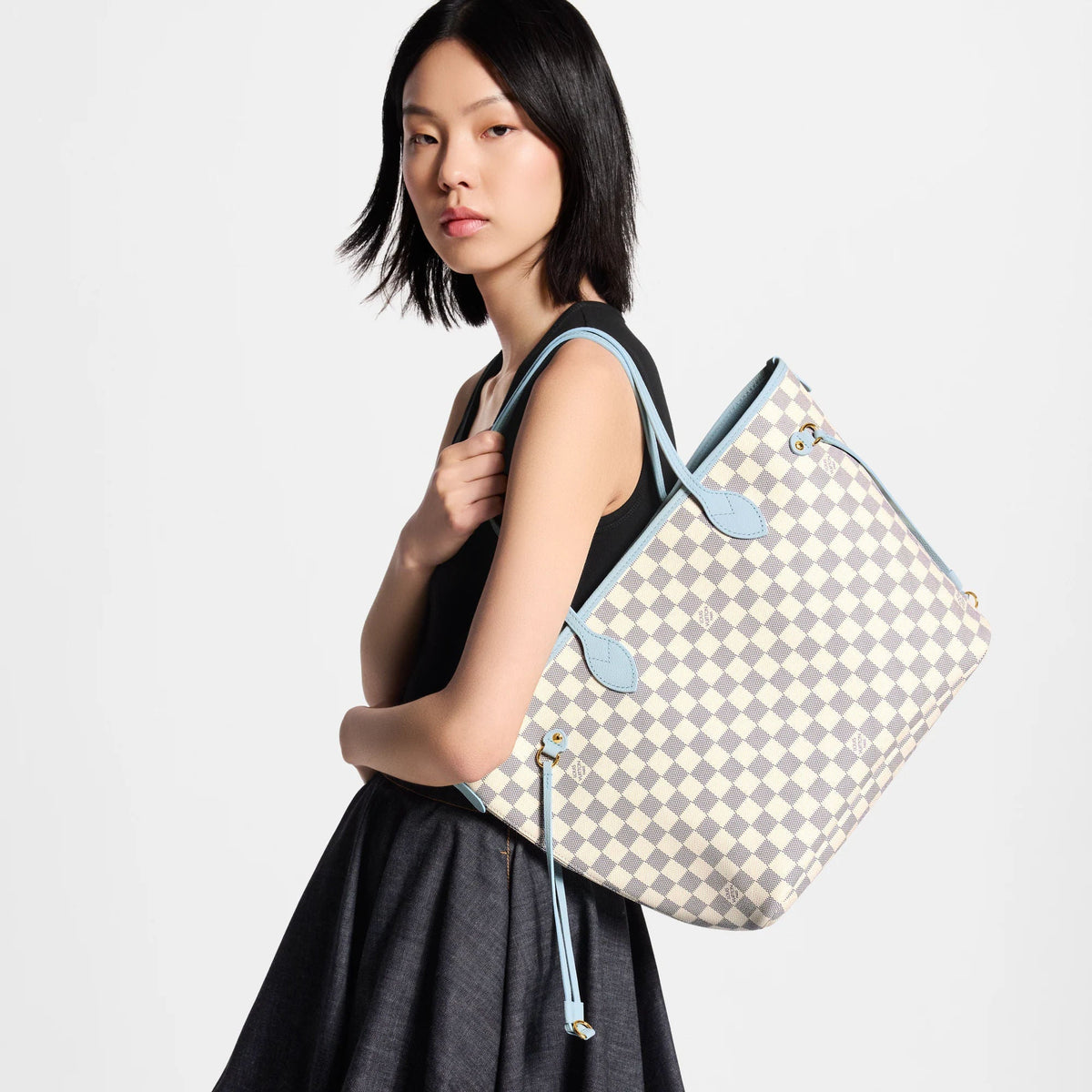 Neverfull Inside Out MM Damier Azur Tote N40946