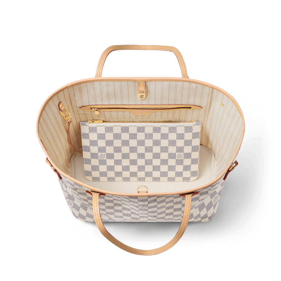 Neverfull MM Damier Azur Canvas Tote