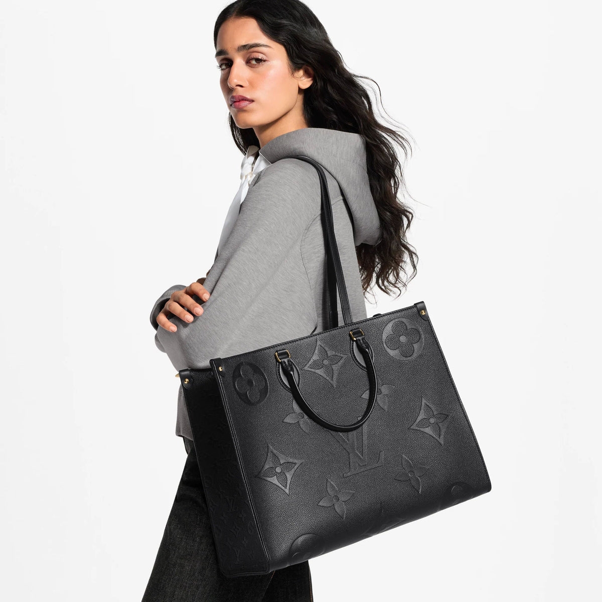 OnTheGo GM Black Monogram Empreinte Leather Tote Bag M44925