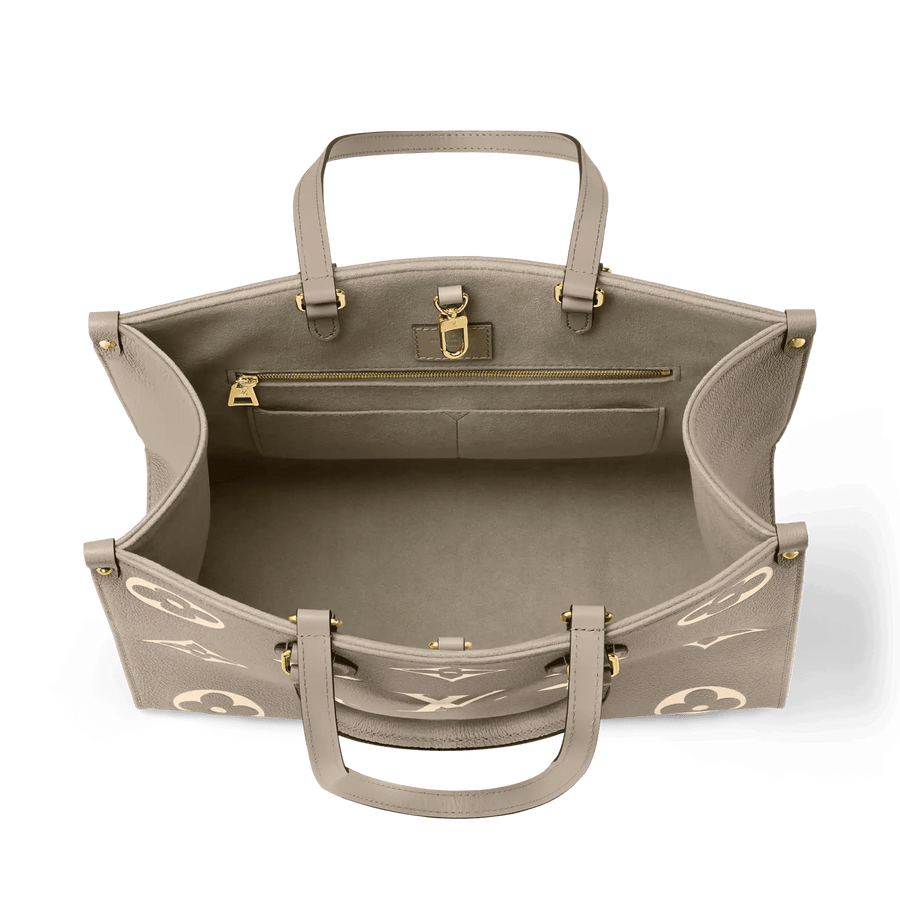 OnTheGo MM Bicolor Monogram Empreinte Leather Tote Bag