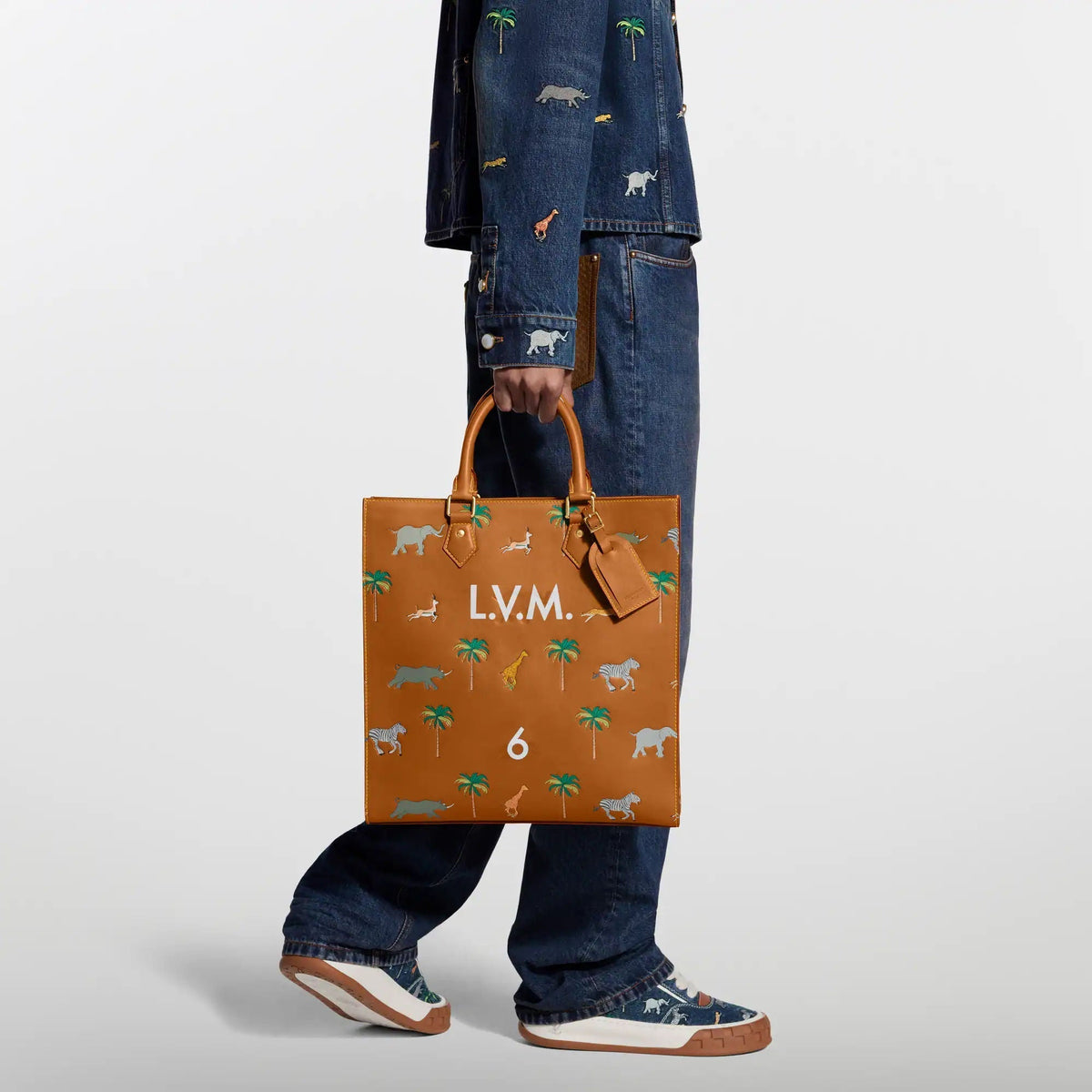 Sac Plat Calf Leather Tan