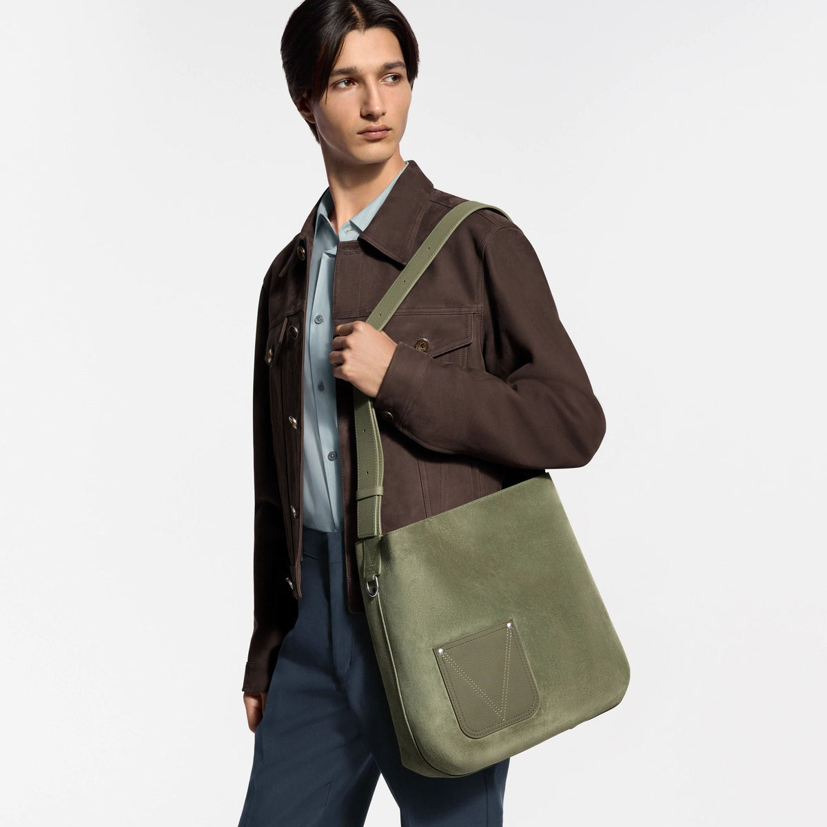 Verso Hobo LV Touch Calfskin Khaki