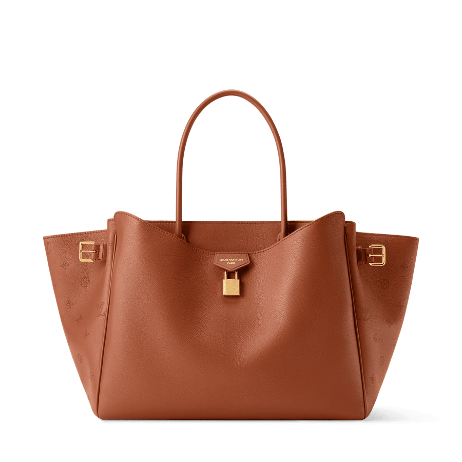 Vendome MM Cognac Calfskin Leather Tote Bag