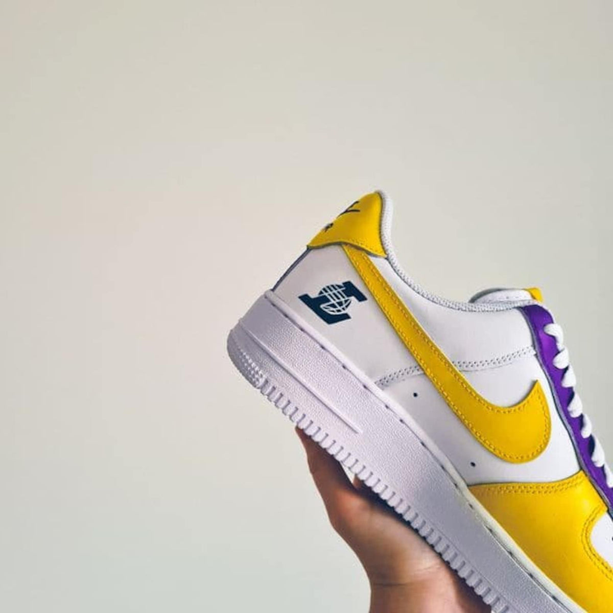 Custome Kobe Bryant Air Force 1 ,Men's Trendy Basketball Shoes, Comfy Sneakers For Men's, Purple and gold sneaker, Kobe 6,8, 24