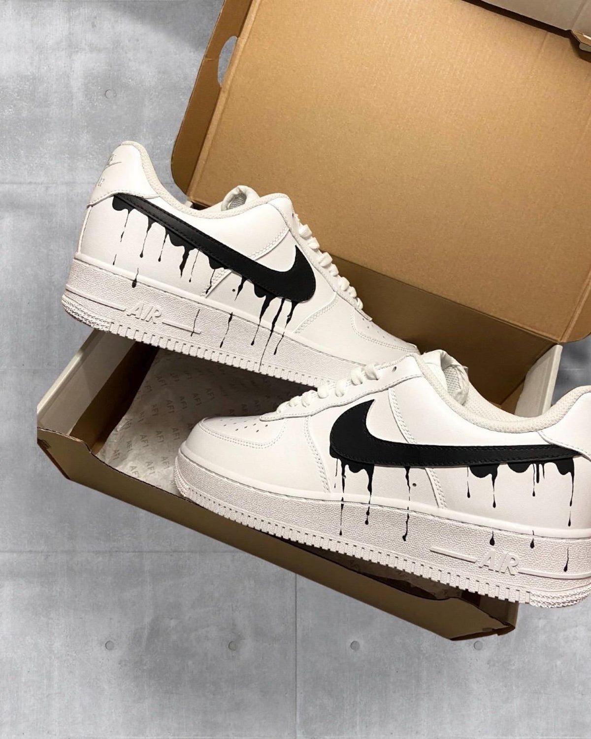 Personalized Air Force 1 Nike paint drip Nike Swoosh Custom Air Force 1 | Handmade | air force 1 customs, Custom Swoosh Air Force 1
