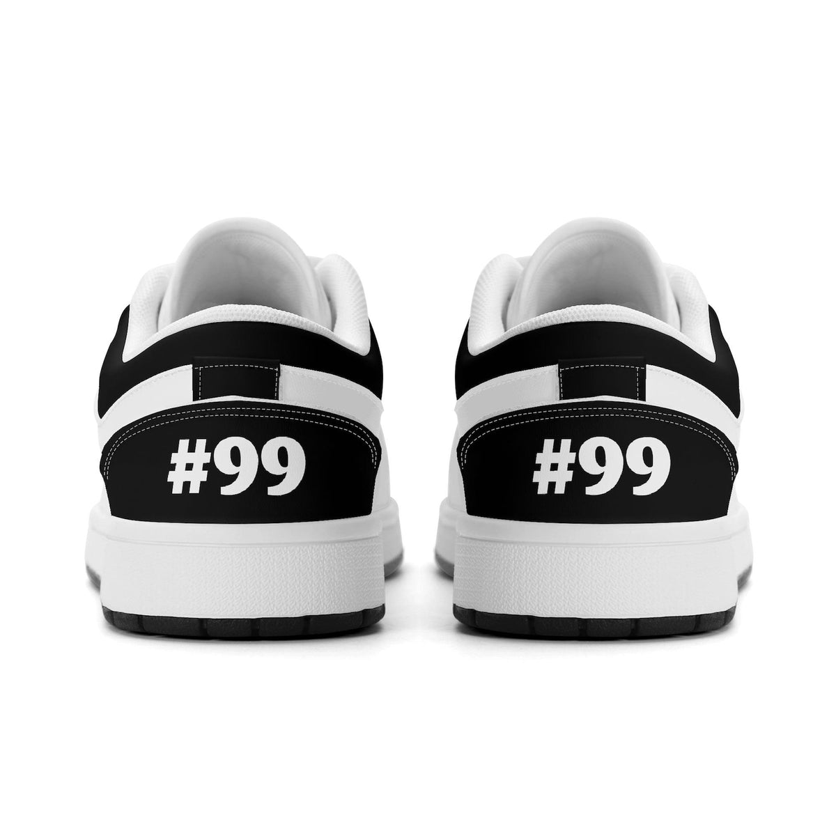 Custom Logo Sneakers | Personalized Low-Top Shoes in Orange & Black | Business Branding and Sports Fan Gift