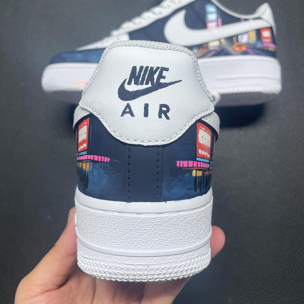 Custom hand-Painted Nike Air Force 1 Shoes | NYC Nightlife Sneaker
