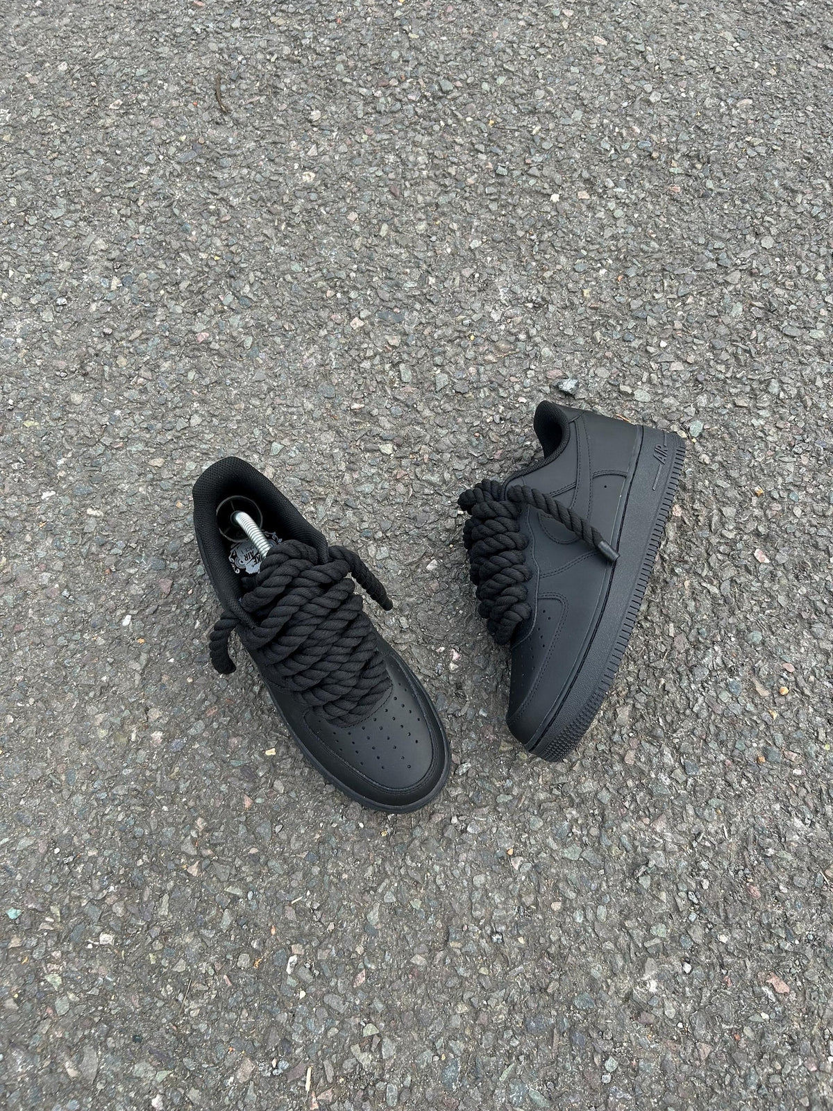 Nike AF1 Custom - Black Rope Lace