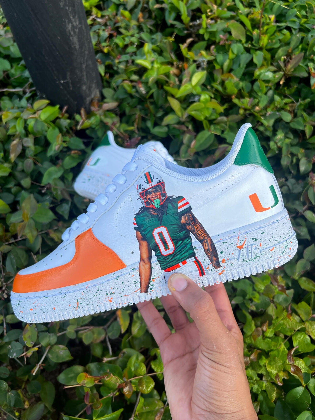 Custom Football Player Air Force 1 Sneakers | Personalized Sports Fan Shoes