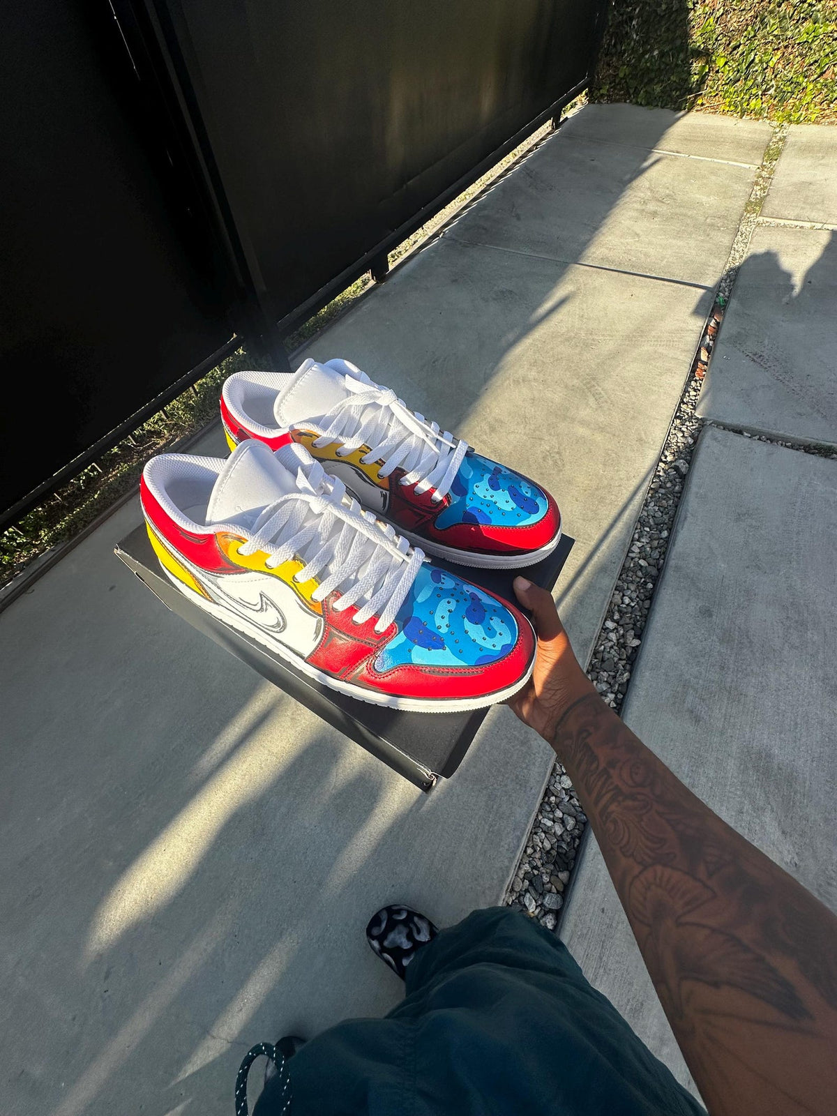Custom Hand Painted Air Jordan 1 Low | Comic Book Style Sneakers | Cel Shaded Jordans | One-of-One Collectible Art Shoes