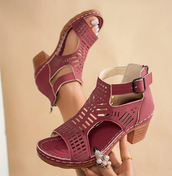 Women's Cove Buckle Peep-Toe Heels