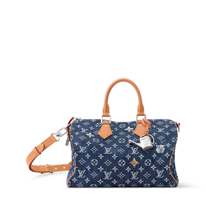Speedy 30 Bandoulière Bag Damoflage Indigo Shoes