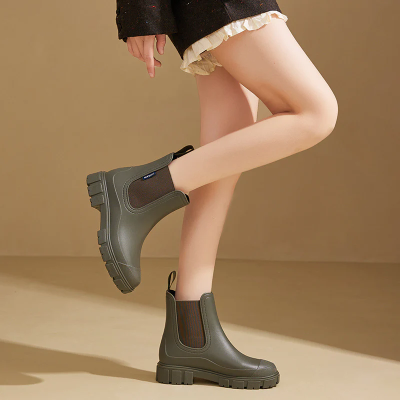 Women's Chelsea Rain Boots Waterproof Anti-Slip Outdoor