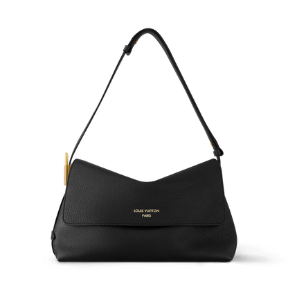 Low Key Messenger Cognac Calfskin Leather Flap Bag M13151