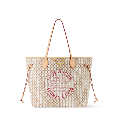 Neverfull MM LV Stamp Nude Rose Monogram Canvas Tote Bag