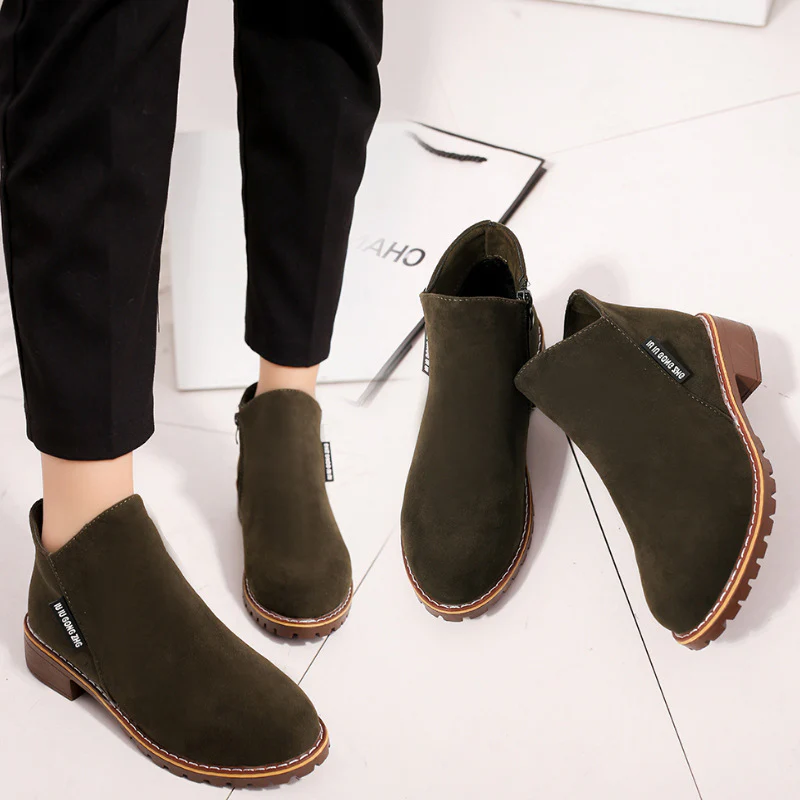 Women's Suede Chelsea Ankle Boots