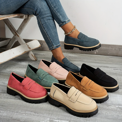 Women's Plus Size Casual Retro Suede Loafers