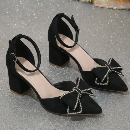 Women's Bowelle Crystal Pointed Toe Buckle Heels
