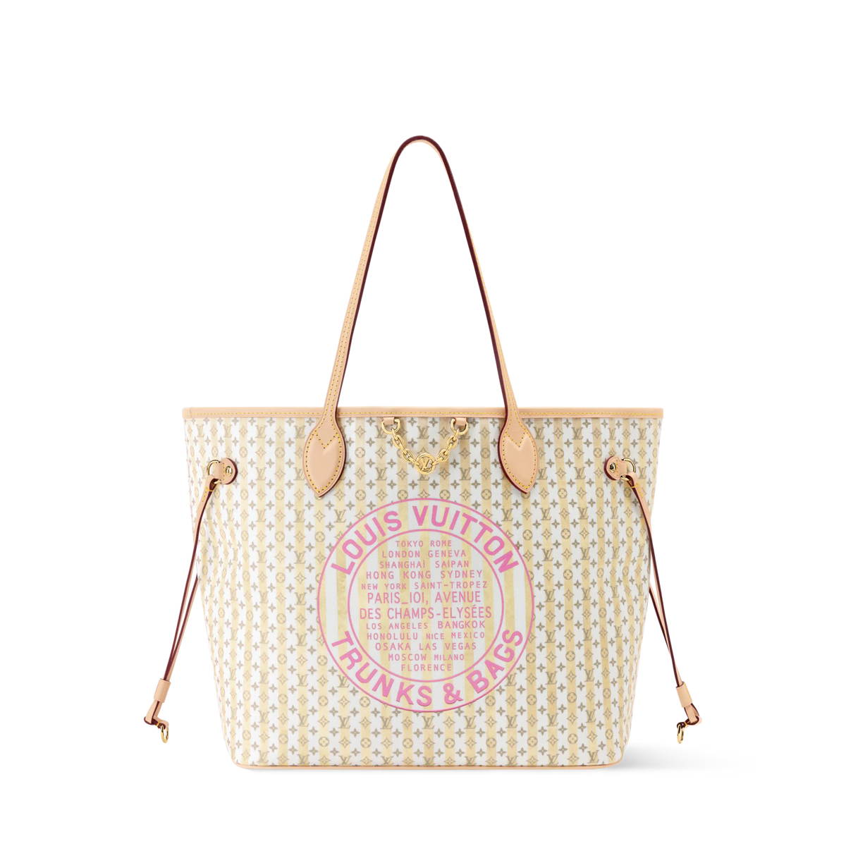 Neverfull MM Banana Monogram Coated Canvas Tote Bag M28457