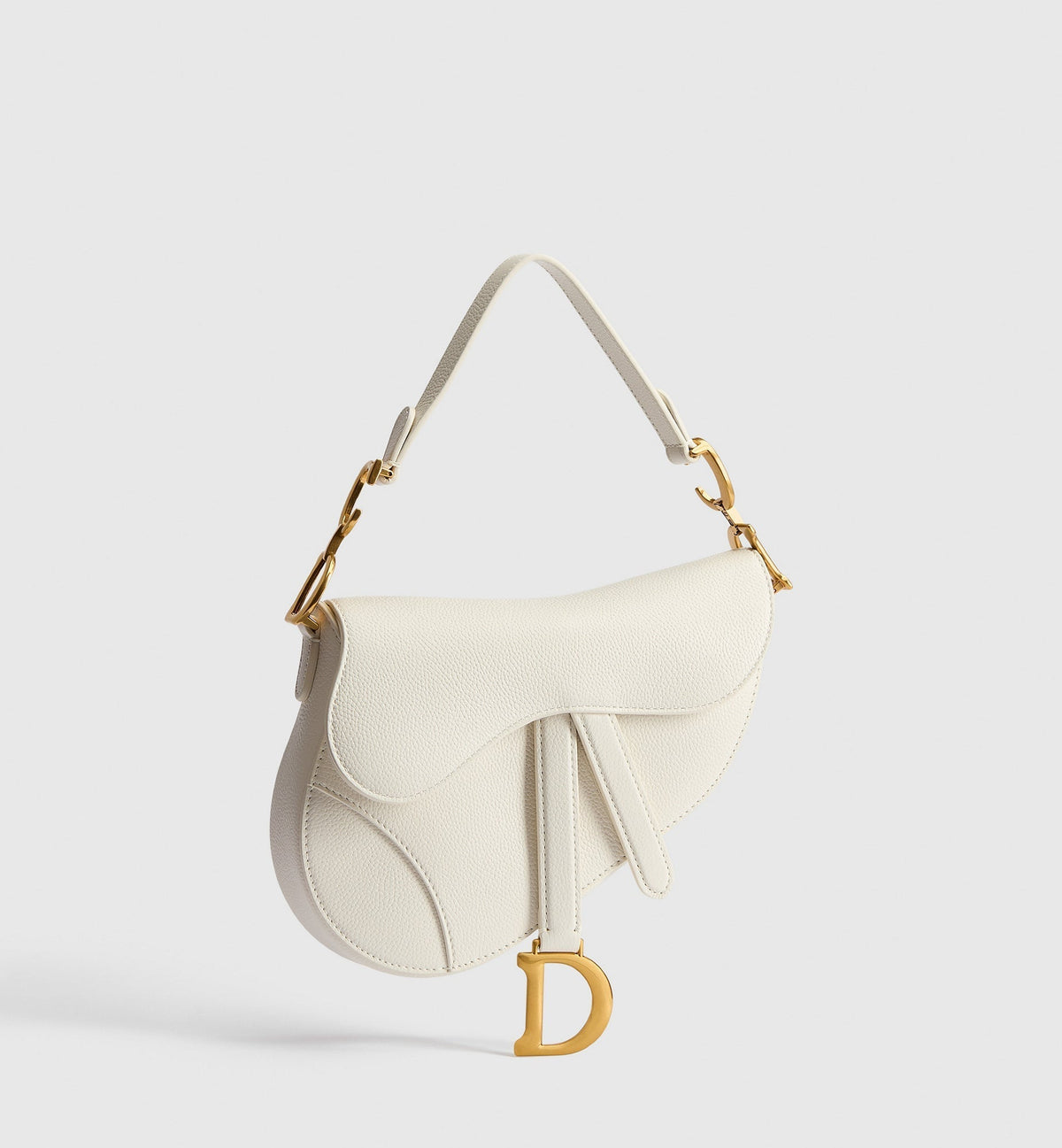 Small Saddle Luxury Handbag With Latte and Gray Oblique Jacquard And Strap