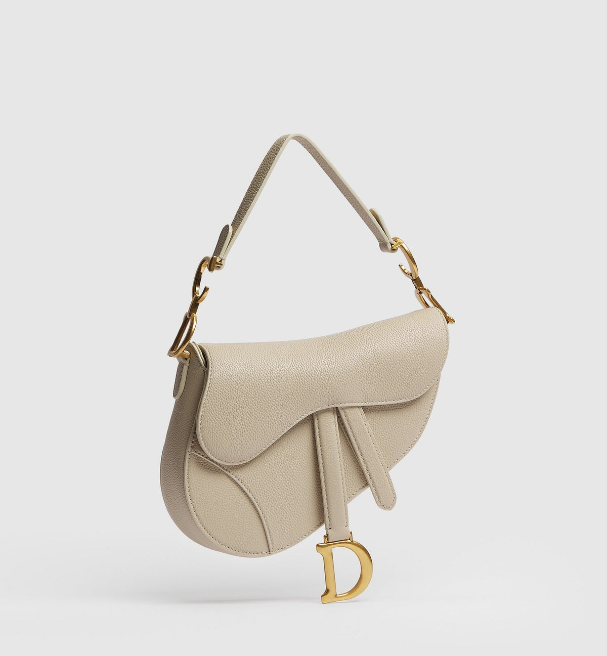 Small Saddle Luxury Handbag With Latte and Gray Oblique Jacquard And Strap