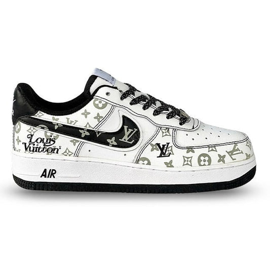 Louis Vuitton x Nike Air Force 1 Monogram Black Edition - Custom