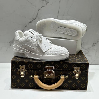 Louis Vuitton LV Trainer Sneaker – Triple White Monogram Embossed