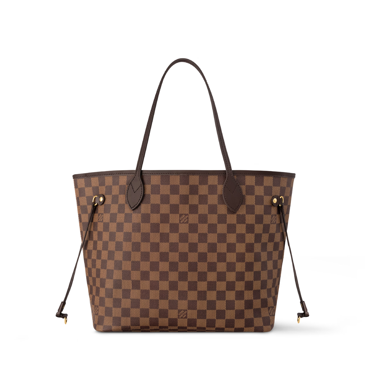 Neverfull MM Damier Ebene Rose Ballerine Tote Bag