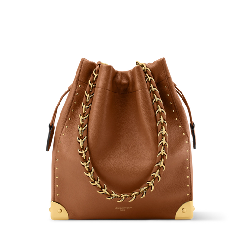Noé Trunk Tan Calfskin Leather Bucket Bag M29131