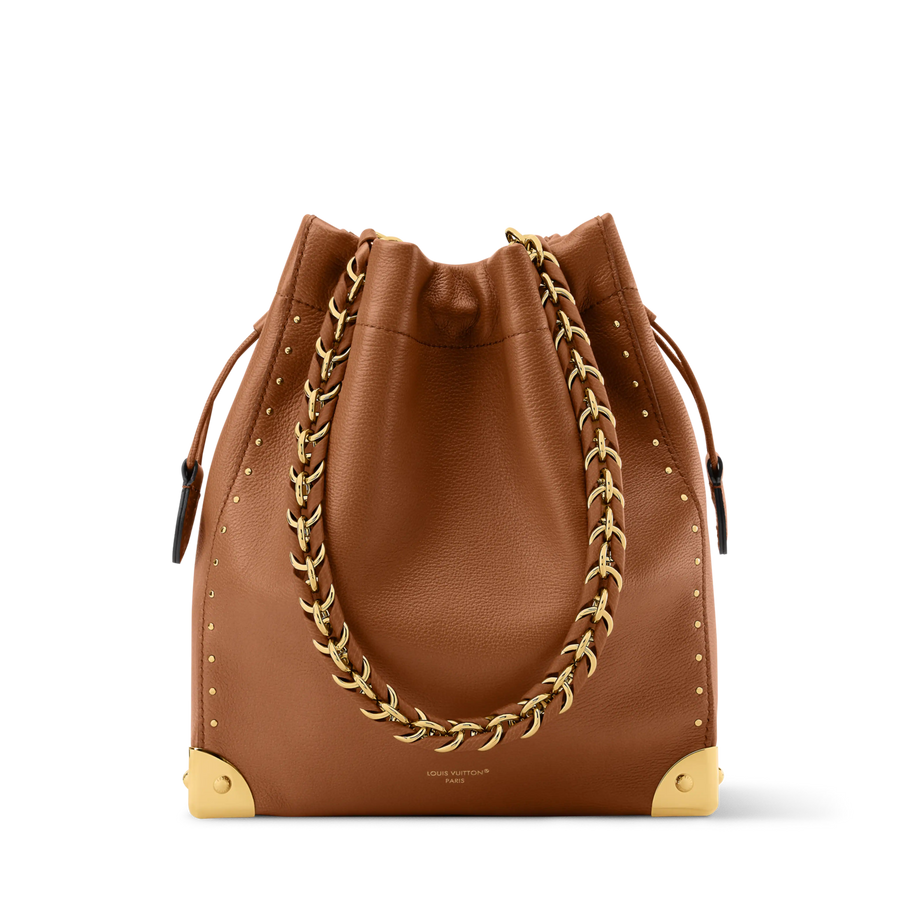 Noé Trunk Tan Calfskin Leather Bucket Bag M29131