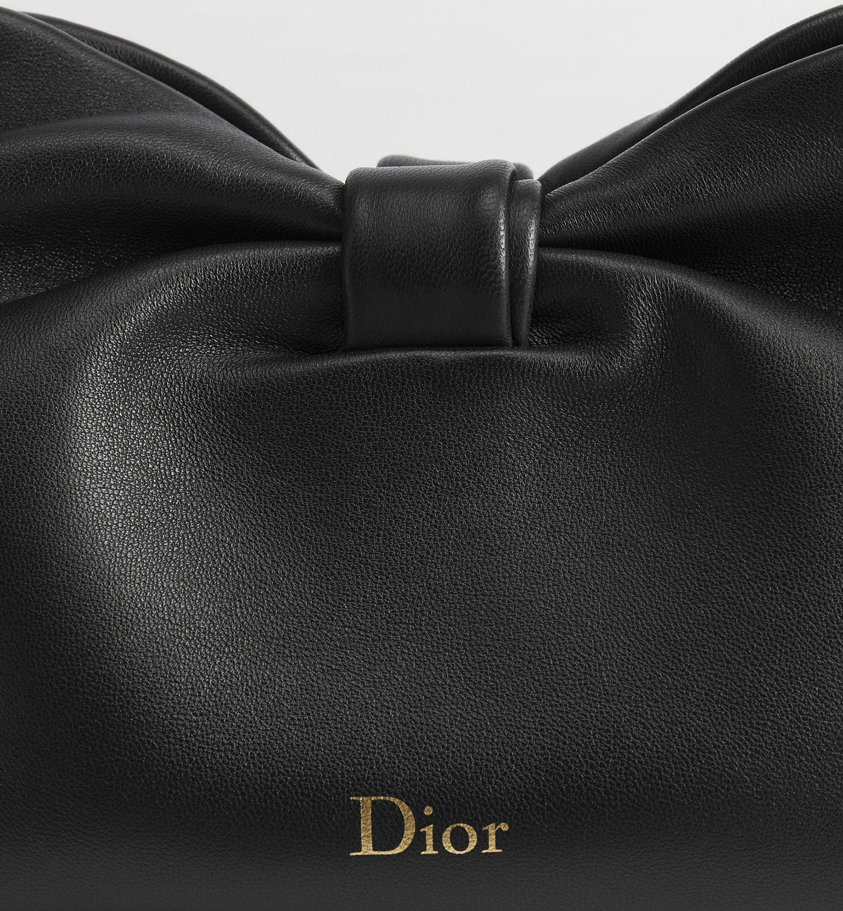 Medium Dior Bow Luxury Handbag With Black Lambskin And Chain Strap