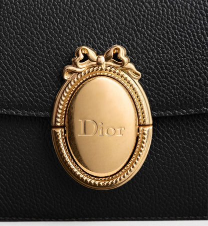 Small Médaillon Flap Luxury Handbag With Grained Calfskin And Dior Clasp