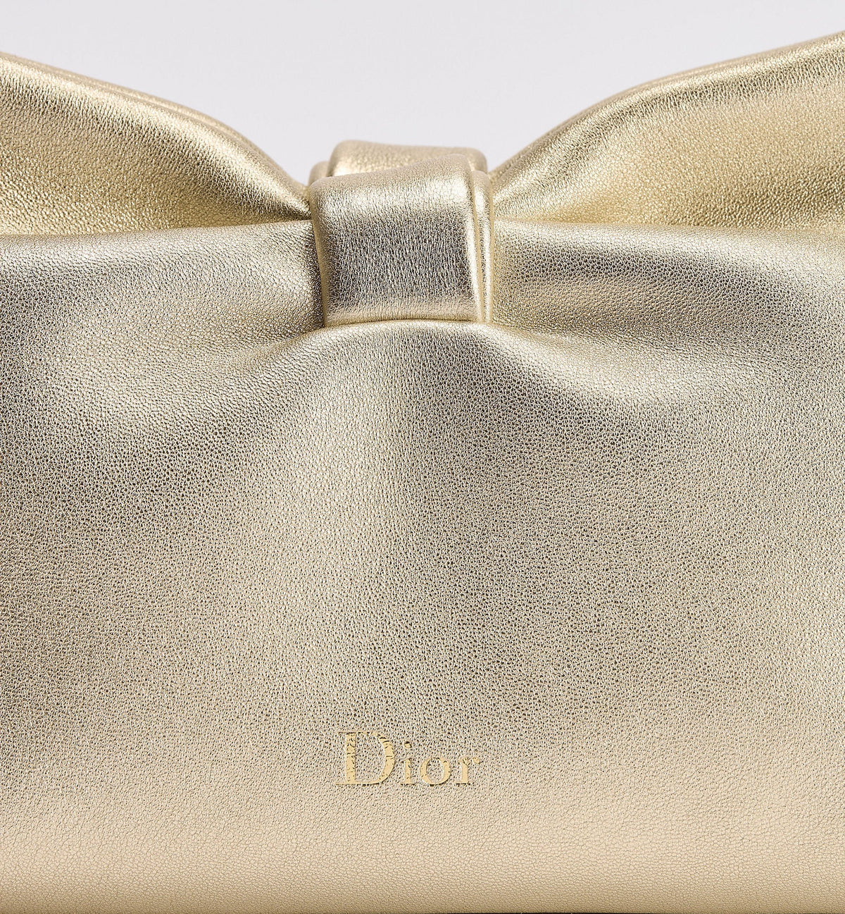 Small Bow Luxury Handbag With Mekong Laminated Lambskin And Chain Strap