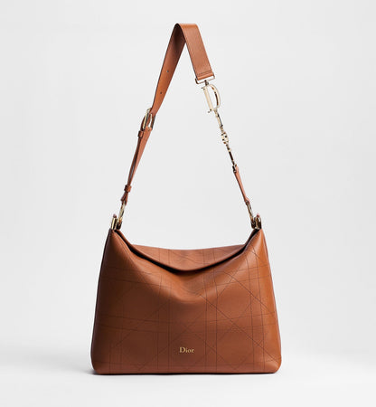 Medium Designer Shoulder Tote With Marron Bobby Flat Macrocannage Grained Calfskin