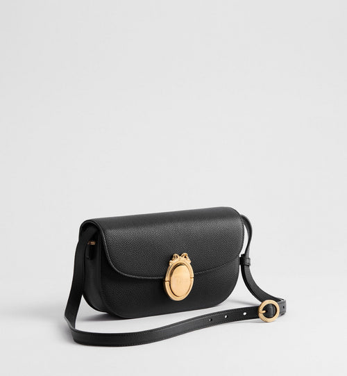 Small Médaillon Flap Luxury Handbag With Grained Calfskin And Dior Clasp