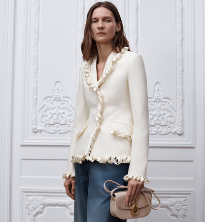 Small Médaillon Flap Luxury Handbag With Grained Calfskin And Médaillon Clasp