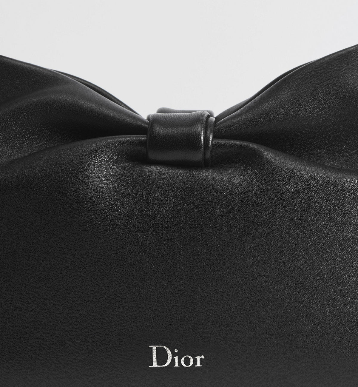 Small Bow Luxury Handbag With Black Lambskin And Chain Strap