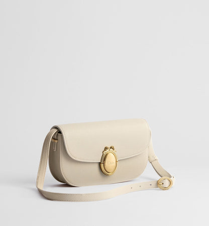 Small Médaillon Flap Luxury Handbag With Grained Calfskin And Médaillon Clasp